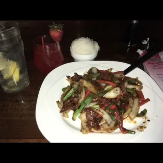 Stir Fry Beef with Scallions