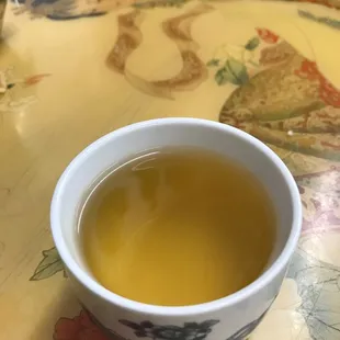 Hot green tea