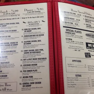 sushi and sashimi, menu