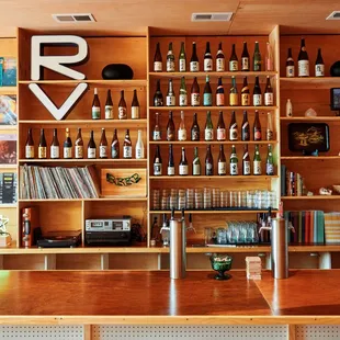 The record bar at Rice Vice