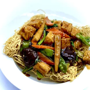 Vegetarian Crispy Egg Noodles