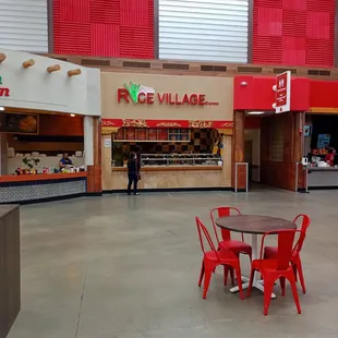 the inside of the building