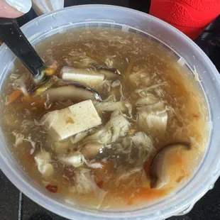 Hot &amp; Sour soup (the only decent thing here!)