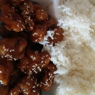 Lunch portion..Sesame Chicken