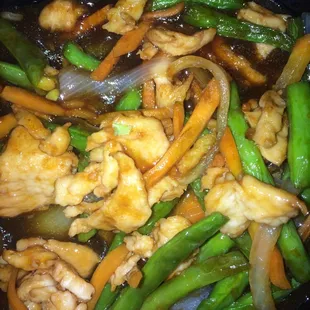 String bean chicken