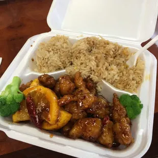 Orange peel chicken, very good!