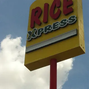 the sign for rice express