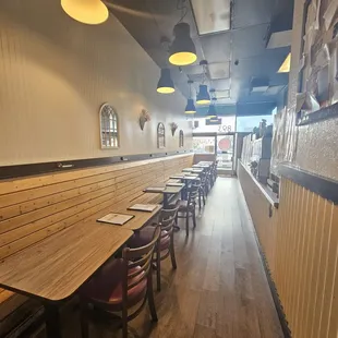 This is the only seating here. Clean, but pretty small.