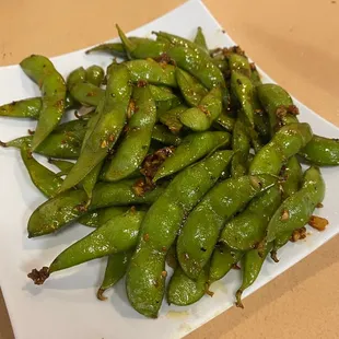 Spicy Garlic Edamame