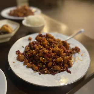 Fried Diced Chicken with Dried Pepper Chongqing Style