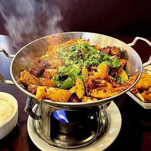 Piping hot, flaming delivery!