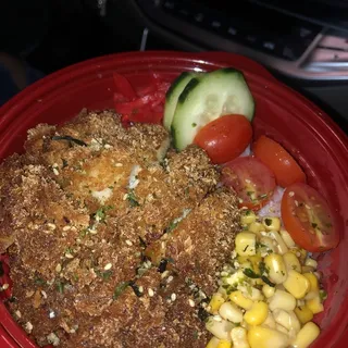 (D) Curry Chicken Katsudon