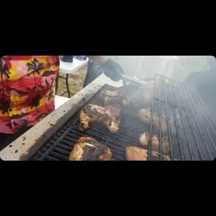 Grilled jerk chicken