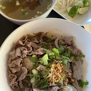 #3. Beef & Meatballs Noodles