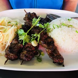 Beef Sticks with Rice