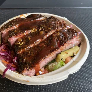 Spareribs. Medium heat.