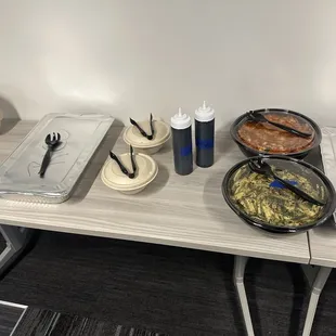 Catering was Nice and clean setup. Nicely labeled too