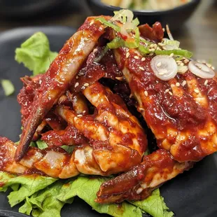 Spicy marinated crab