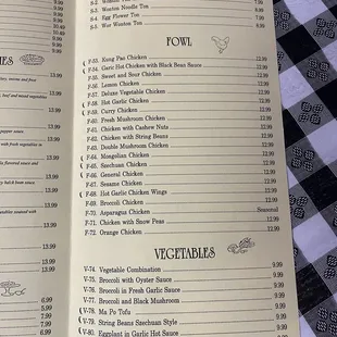 Menu as of 2/27/24