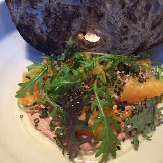 Chicken Liver Mousse, Onion Marmalade, Hawaiian Sweet Roll Dinner Bites