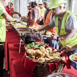 Richard Jones BBQ for hungry Construction Workers! Orange County