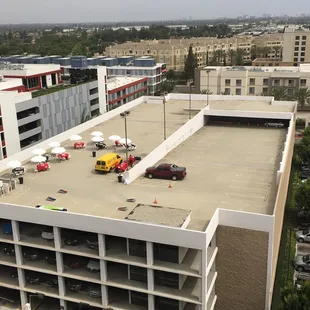 Quick and easy setup by the team at Richard Jones on our parking garage rooftop.