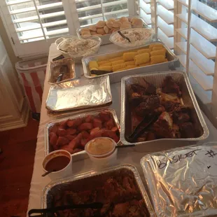 The food was abundant... Way too much left over! Not the best BBQ I've ever had (which I expected), but good. Great service!