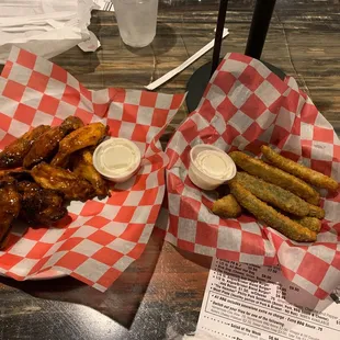 Started off with the wings and frickles. $10 and $7