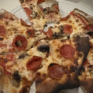 Pepperoni and Mushroom pizza