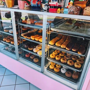 a display of donuts