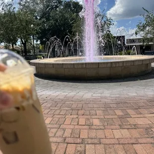 Iced Toffee Coffee and a view