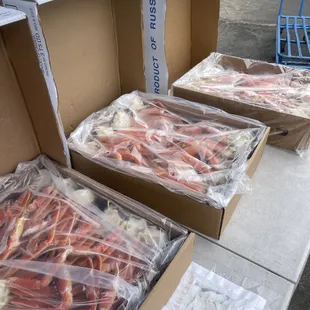 Small medium or large crab legs