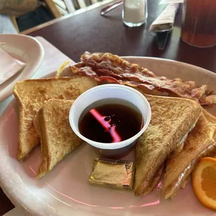 French toast with bacon