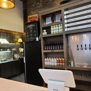 a woman at the counter