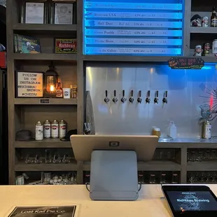 a tablet on the counter