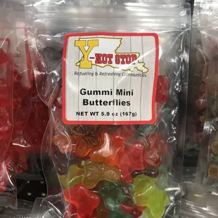 a bag of gummy minis
