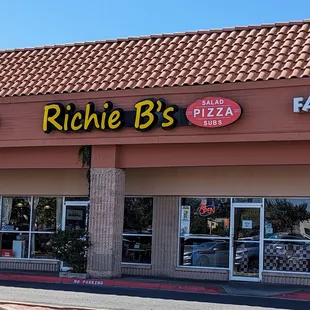 the front of the restaurant