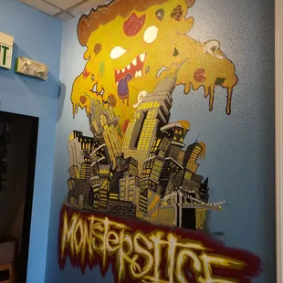 Monster Slice mural.