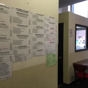 The menu on the walls. Look on both sides. You can&apos;t go wrong!