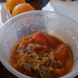 Delicious tomato beef!