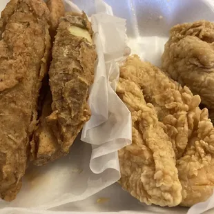 3 pc Chicken Tenders Side of Potato Wedges