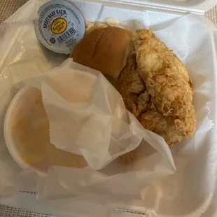 3 pc Chicken Tenders Side Macaroni &amp; Cheese.