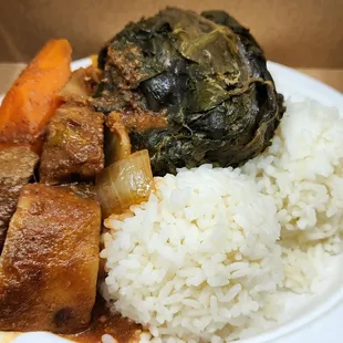 Lau Lau and Beef Stew.