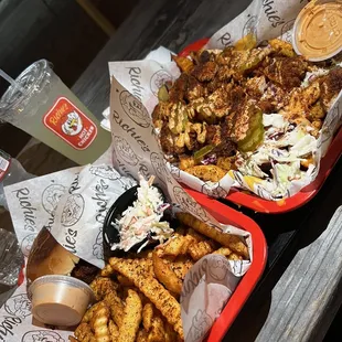 Richie Rich Fries, Chicken Sandwich, and the Lemonade
