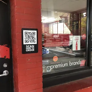 Online ordering QR code