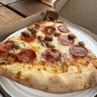 Pepperoni and Fennel Sausage Pizza
