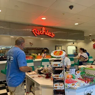 My husband paying for our meals. They offer a 10% military discount.