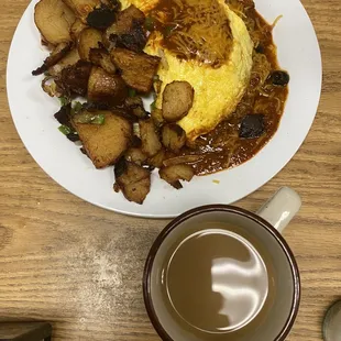 Enchilada omelet