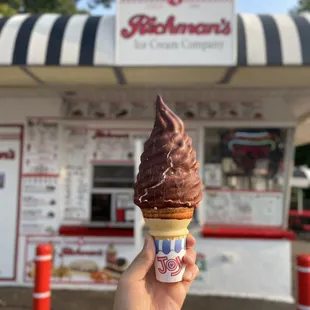 Hand dipped ice cream