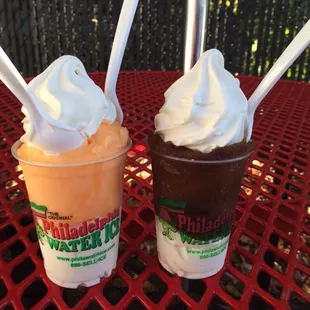 Gelati. mango and root beer